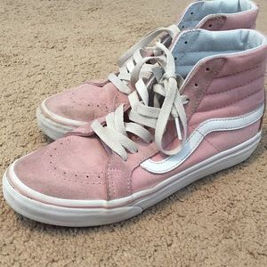light pink vans sk8 highs